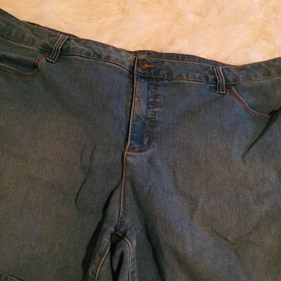 Faded Glory Baby Blue Stretch Shorts 20w - Picture 2 of 3